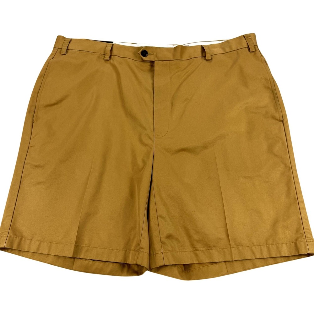 Orvis Shorts Mens 42 Brown Cotton Canvas Chino Flat Front Casual Summer 42x9